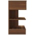 Mesita de noche madera contrachapada marrón roble 40x35x65