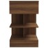 Mesita de noche madera contrachapada marrón roble 40x35x65