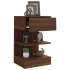 Mesita de noche madera contrachapada marrón roble 40x35x65