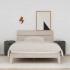 Mesitas de noche 2 uds madera maciza de pino gris 40x34x55