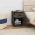 Mesitas de noche 2 uds madera maciza de pino gris 40x34x55