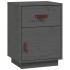 Mesitas de noche 2 uds madera maciza de pino gris 40x34x55