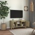 Mueble de TV patas madera maciza roble Sonoma 103,5x35x50