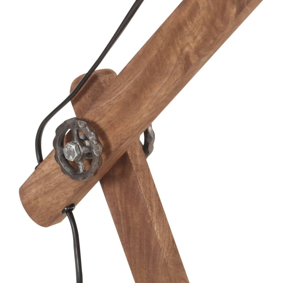 Lámpara de mesa industrial redonda negra 58x18x90 cm