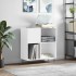 Mueble para discos madera contrachapada blanco 84,5x38x89