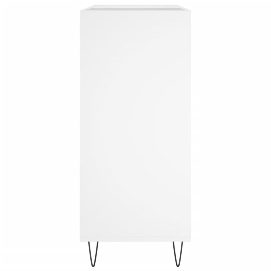 Mueble para discos madera contrachapada blanco 84,5x38x89