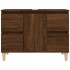 Armario de lavabo madera contrachapada roble marrón 80x33x60