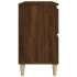 Armario de lavabo madera contrachapada roble marrón 80x33x60