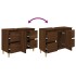 Armario de lavabo madera contrachapada roble marrón 80x33x60