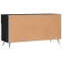 Banco zapatero madera de ingeniería negro 102x35x55