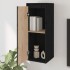 Armario de pared de madera maciza de pino negro 30x30x80