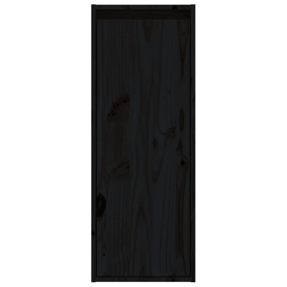 Armario de pared de madera maciza de pino negro 30x30x80