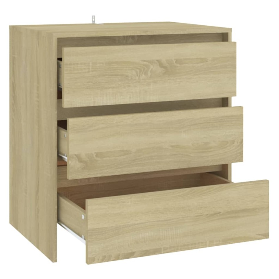 Aparador de madera contrachapada roble Sonoma 70x41x75