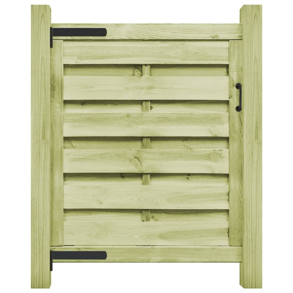 Puerta de valla madera de pino impregnada verde 100x100
