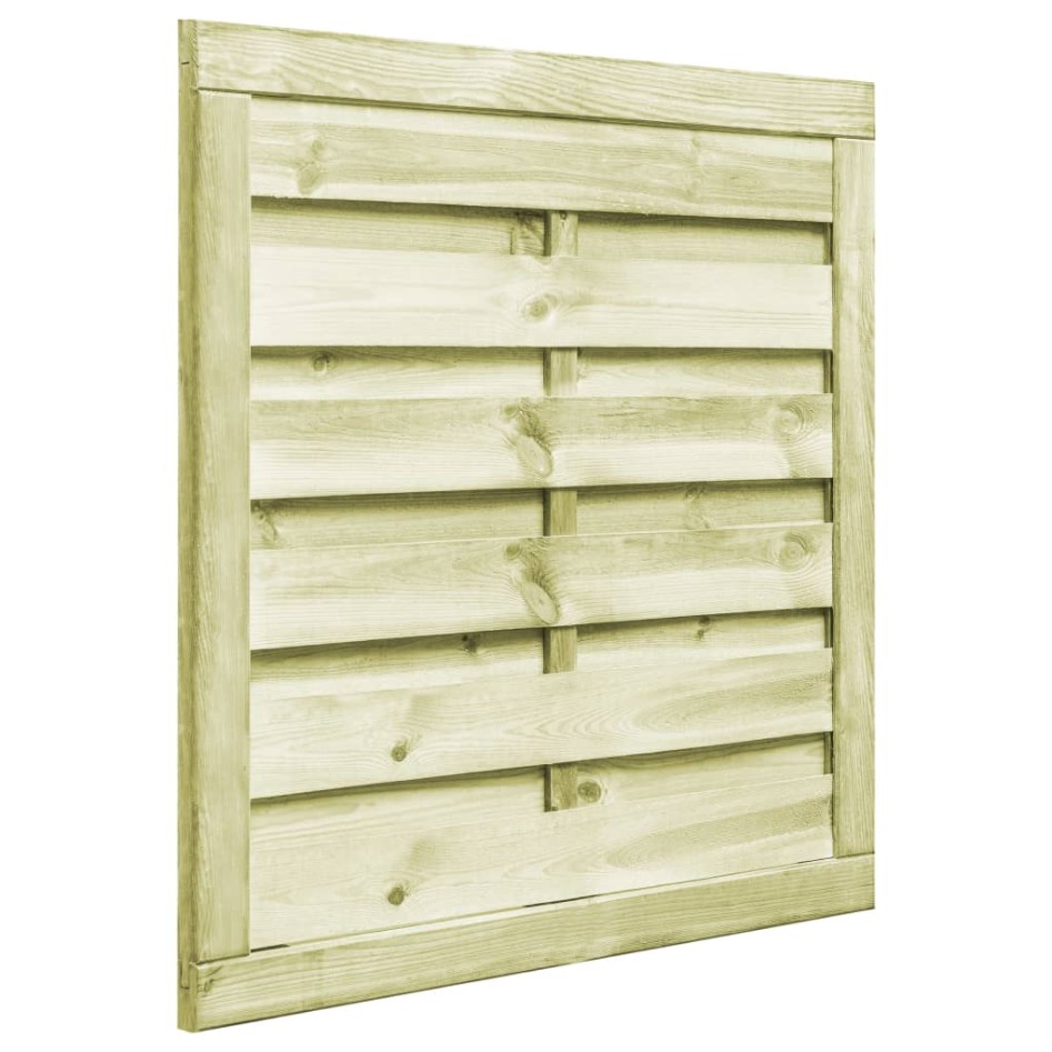 Puerta de valla madera de pino impregnada verde 100x100