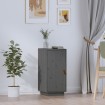 Aparador de madera maciza de pino gris 34x40x75 cm