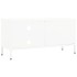 Mueble para el televisor acero y vidrio blanco 90x30x44
