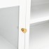 Mueble para el televisor acero y vidrio blanco 90x30x44