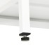 Mueble para el televisor acero y vidrio blanco 90x30x44