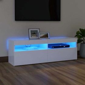 Mueble para TV con luces LED blanco 120x35x40