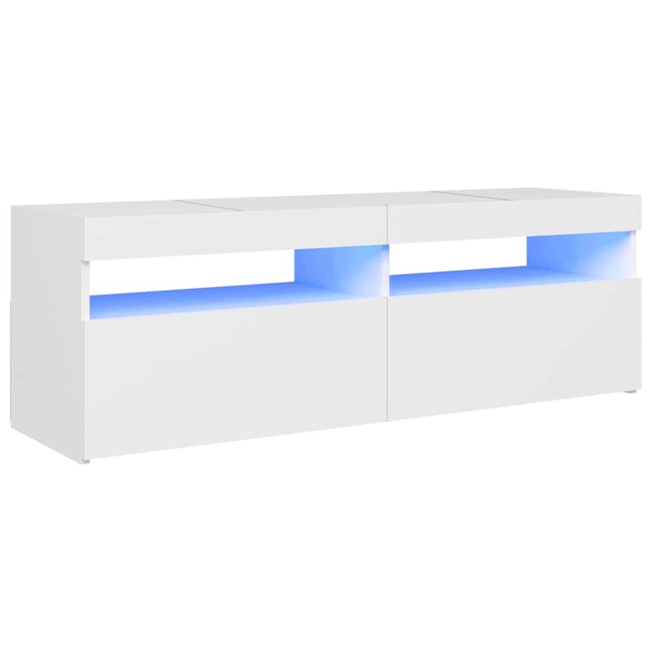 Mueble para TV con luces LED blanco 120x35x40