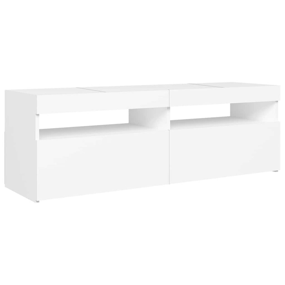 Mueble para TV con luces LED blanco 120x35x40