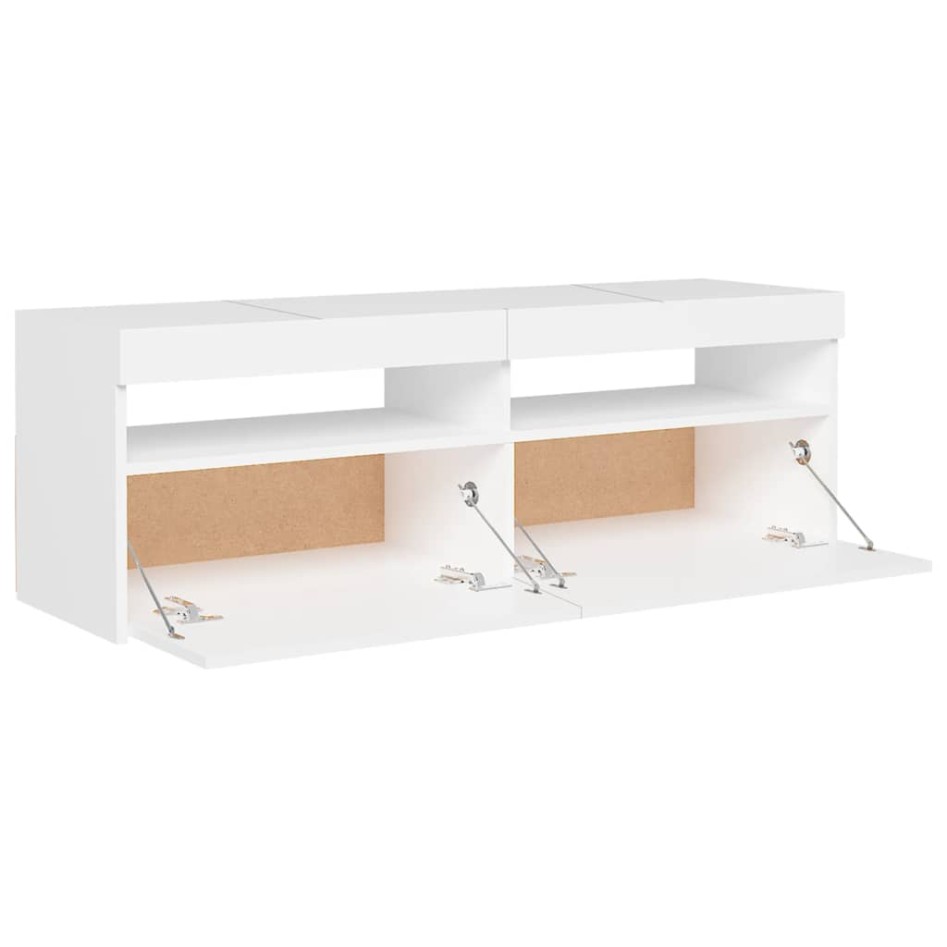 Mueble para TV con luces LED blanco 120x35x40