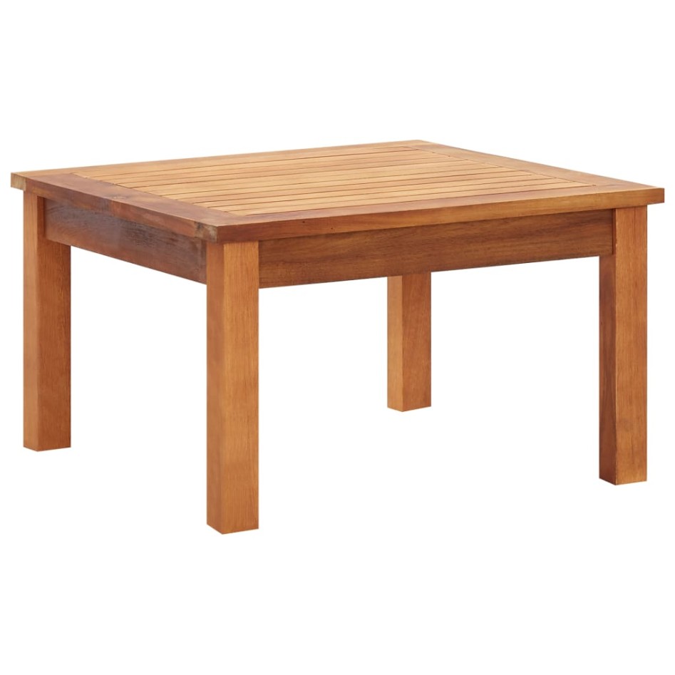 Mesa de centro de jardín madera maciza de acacia 60x60x36