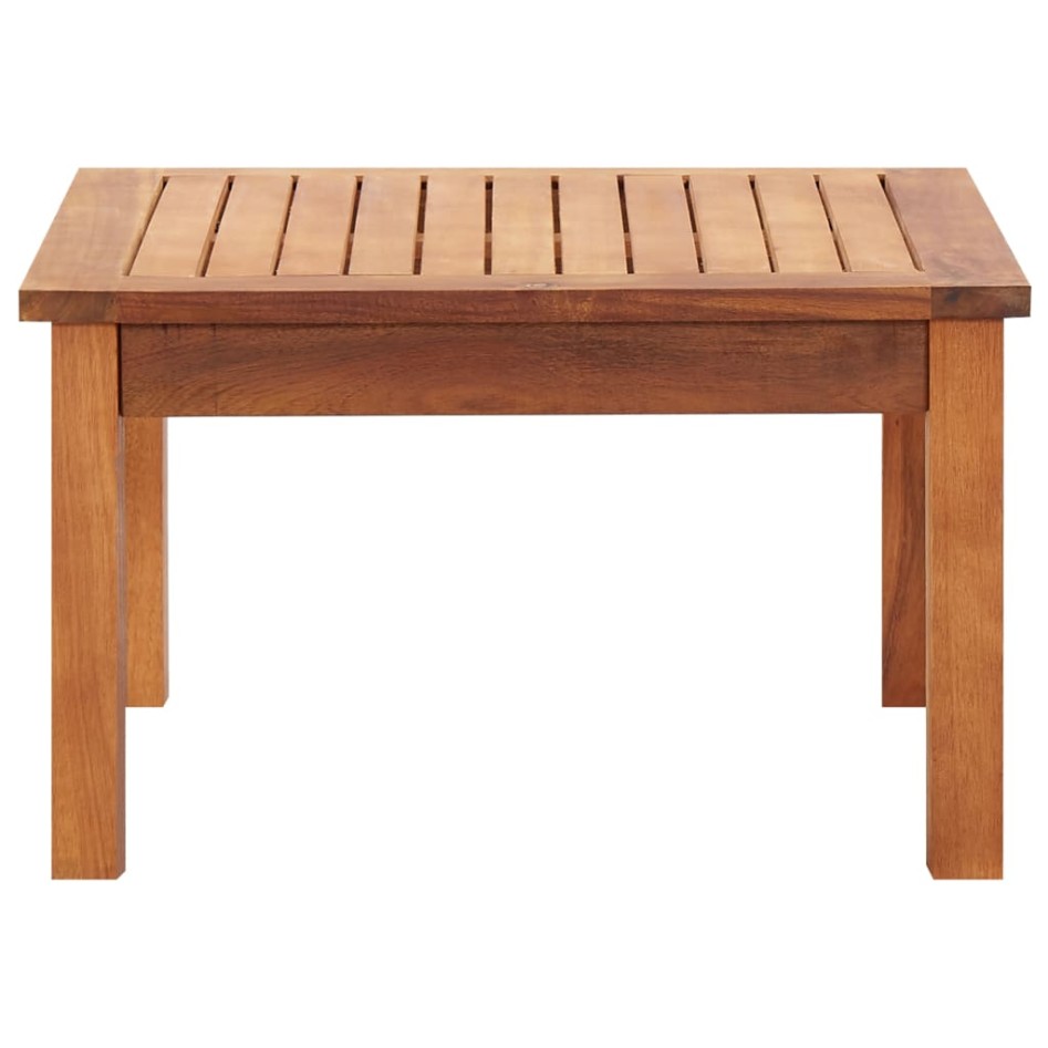 Mesa de centro de jardín madera maciza de acacia 60x60x36