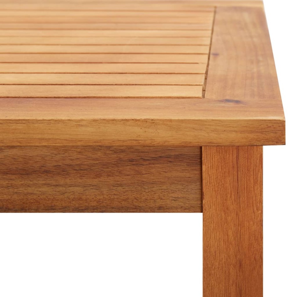 Mesa de centro de jardín madera maciza de acacia 60x60x36