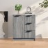 Aparador de madera contrachapada gris Sonoma 60x30x70