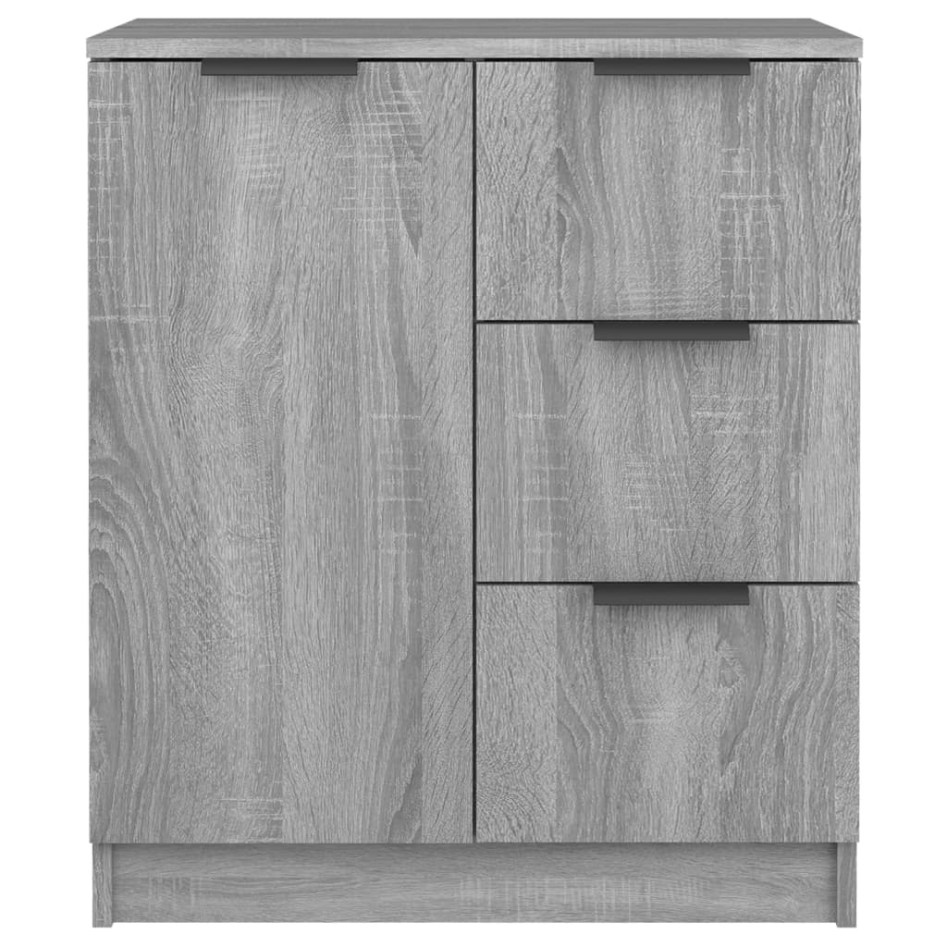 Aparador de madera contrachapada gris Sonoma 60x30x70
