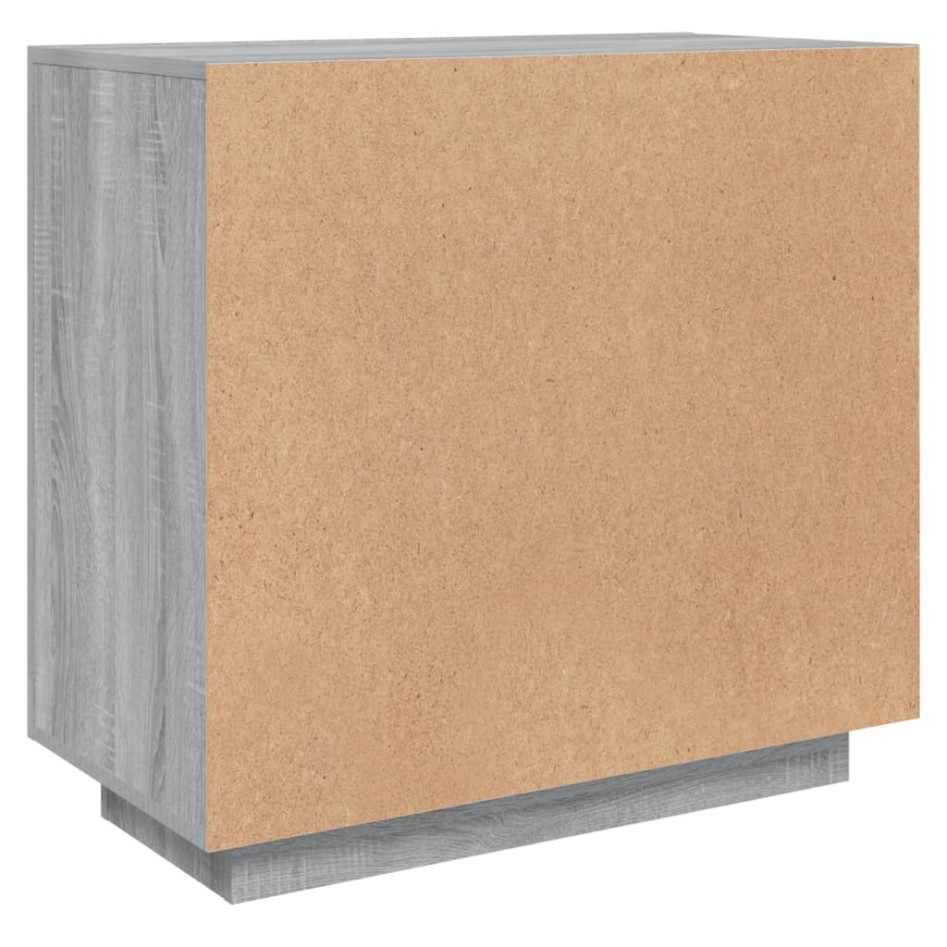 Aparador de madera contrachapada gris Sonoma 80x40x75
