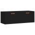 Armario de pared madera de ingeniería negro 100x36,5x35