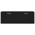 Armario de pared madera de ingeniería negro 100x36,5x35