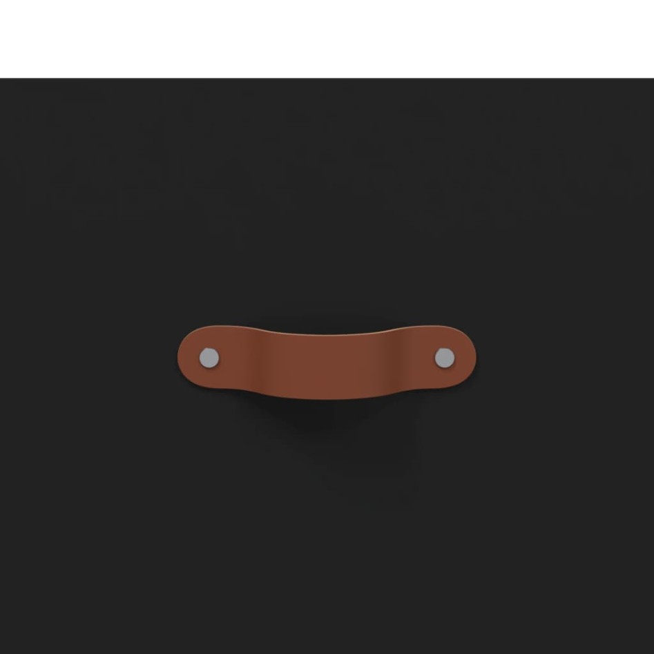 Armario de pared madera de ingeniería negro 100x36,5x35