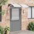 Marquesina puerta policarbonato negro y transparente 150x75