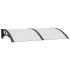 Marquesina puerta policarbonato negro y transparente 150x75