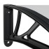 Marquesina puerta policarbonato negro y transparente 150x75