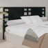 Cabecero de cama madera maciza de pino negro 166x4x100