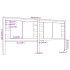 Cabecero de cama madera maciza de pino negro 166x4x100