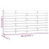 Cabecero de cama de pared madera maciza de pino 146x3x63