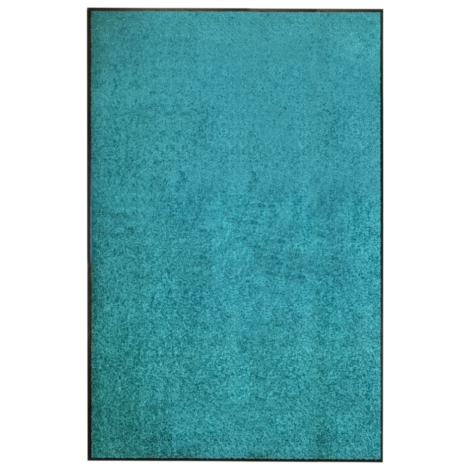 Felpudo lavable azul cian 120x180