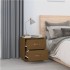 Mesita de noche madera maciza de pino marrón miel 40x34x45