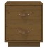 Mesita de noche madera maciza de pino marrón miel 40x34x45