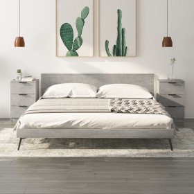 Mesitas de noche 2 unidades color gris hormigón 40x36x65