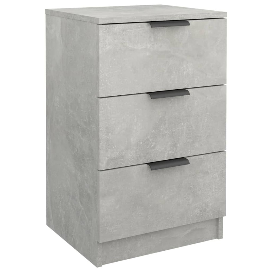 Mesitas de noche 2 unidades color gris hormigón 40x36x65