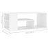 Mesa de centro madera contrachapada blanco 100x50x40