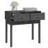 Mesa consola de madera maciza de pino gris 76,5x40x75
