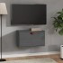 Armario de pared de madera maciza de pino gris 60x30x35